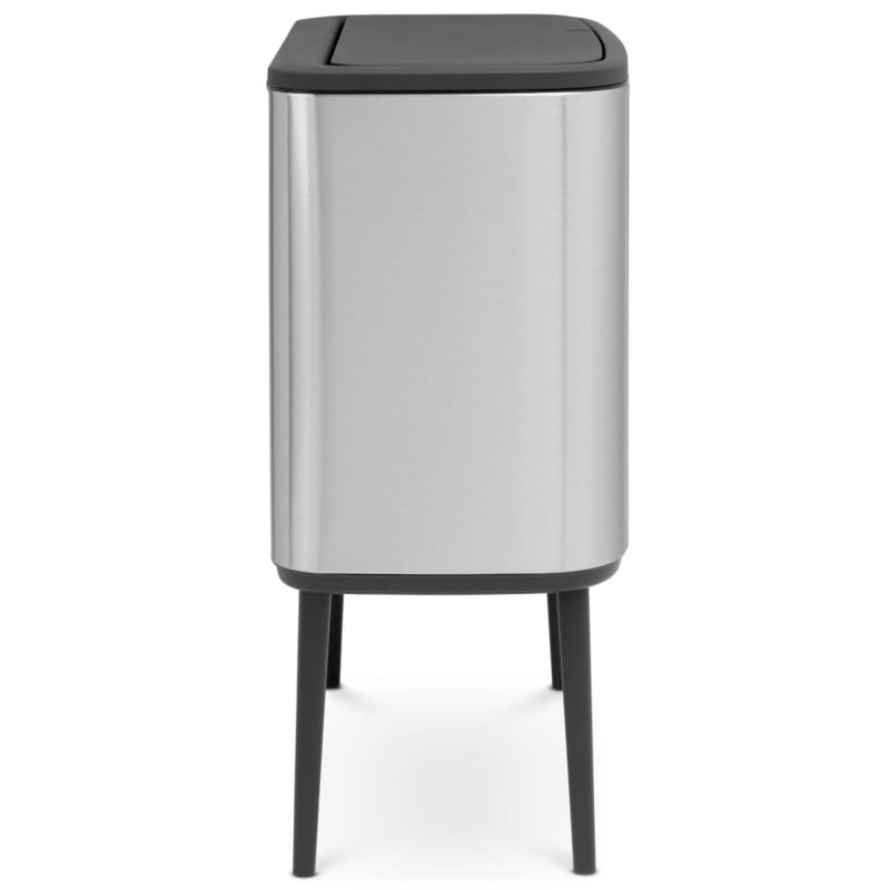 Кош за смет Brabantia Bo Touch 651115, 11/23 л, Леко затваряне, Противоплъзгаща основа, Устойчив на пръстови отпечатъци, Матов Инокс