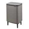 Кош за боклук Brabantia Bo Small Hi 1006648, 12 л, Плавно и безшумно отваряне, Сив