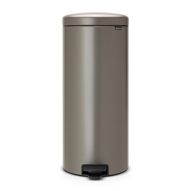 Кош за боклук с педал Brabantia NewIcon 649057, 30 л, Леко затваряне, Противоплъзгаща основа, Сив