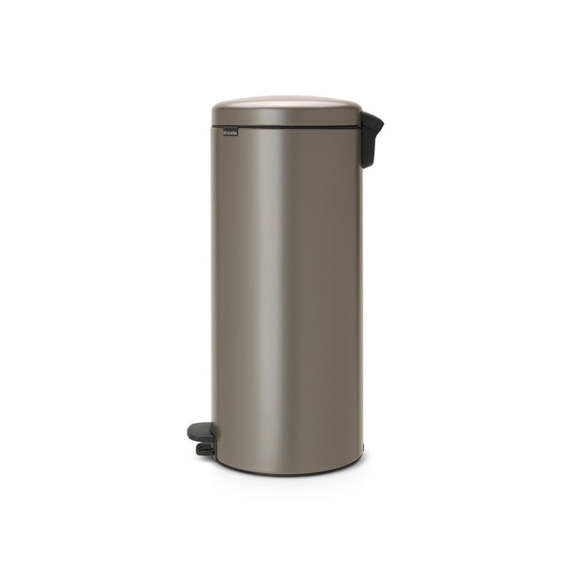 Кош за боклук с педал Brabantia NewIcon 649057, 30 л, Леко затваряне, Противоплъзгаща основа, Сив