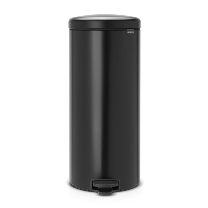 Кош за боклук с педал Brabantia NewIcon 649059, 30 л, Леко затваряне, Противоплъзгаща основа, Черен