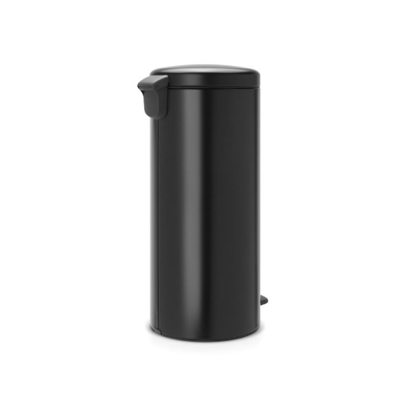 Кош за боклук с педал Brabantia NewIcon 649059, 30 л, Леко затваряне, Противоплъзгаща основа, Черен