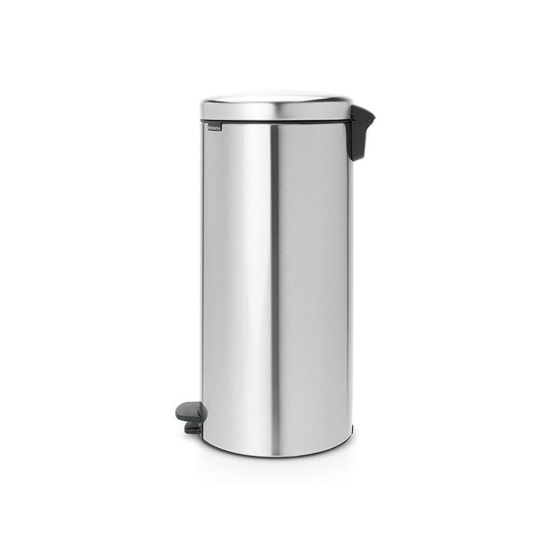 Кош за боклук с педал Brabantia NewIcon 649061, 30 л, Леко затваряне, Противоплъзгаща основа, Устойчив на пръстови отпечатъци, Инокс/Мат