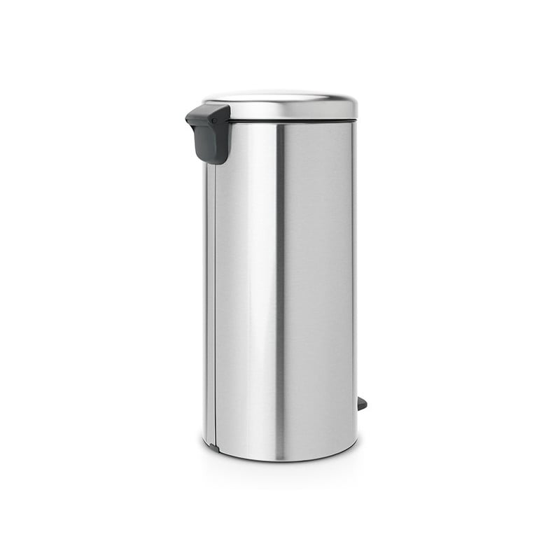 Кош за боклук с педал Brabantia NewIcon 649061, 30 л, Леко затваряне, Противоплъзгаща основа, Устойчив на пръстови отпечатъци, Инокс/Мат