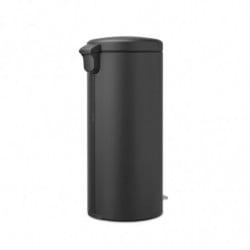 Кош за боклук с педал Brabantia NewIcon 649753, 30 л, Леко затваряне, Противоплъзгаща основа, Сатенено покритие, Тъмносив