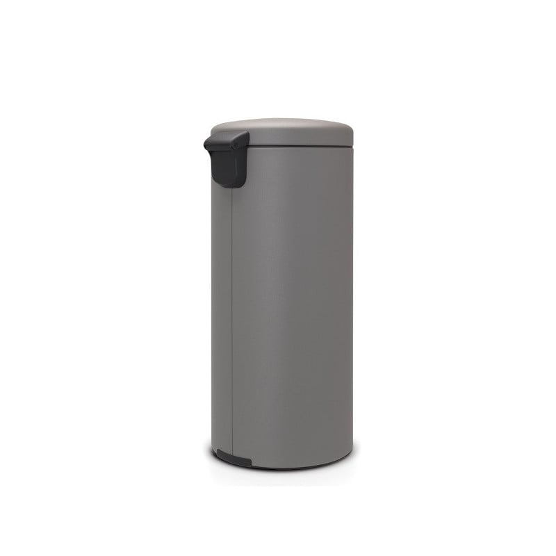 Кош за боклук с педал Brabantia NewIcon 1001092, 30 л, Леко затваряне, Противоплъзгаща основа, Сатенено покритие, Сив