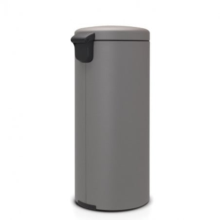 Кош за боклук с педал Brabantia NewIcon 1001092, 30 л, Леко затваряне, Противоплъзгаща основа, Сатенено покритие, Сив