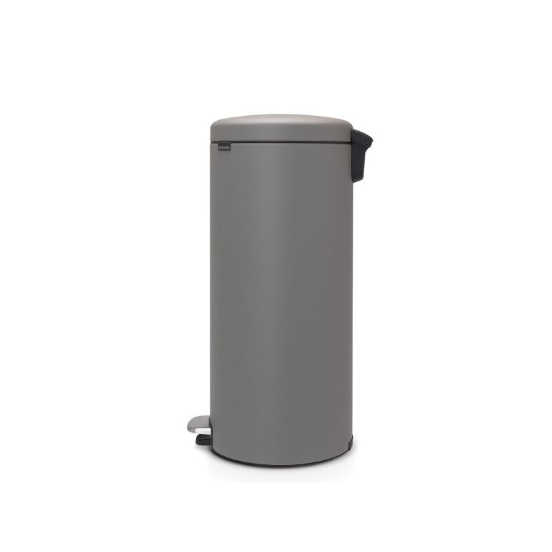 Кош за боклук с педал Brabantia NewIcon 1001092, 30 л, Леко затваряне, Противоплъзгаща основа, Сатенено покритие, Сив