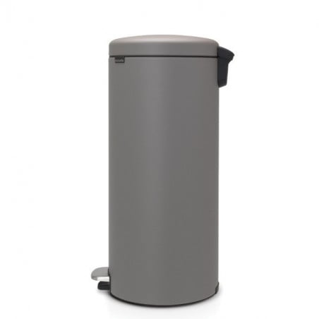 Кош за боклук с педал Brabantia NewIcon 1001092, 30 л, Леко затваряне, Противоплъзгаща основа, Сатенено покритие, Сив