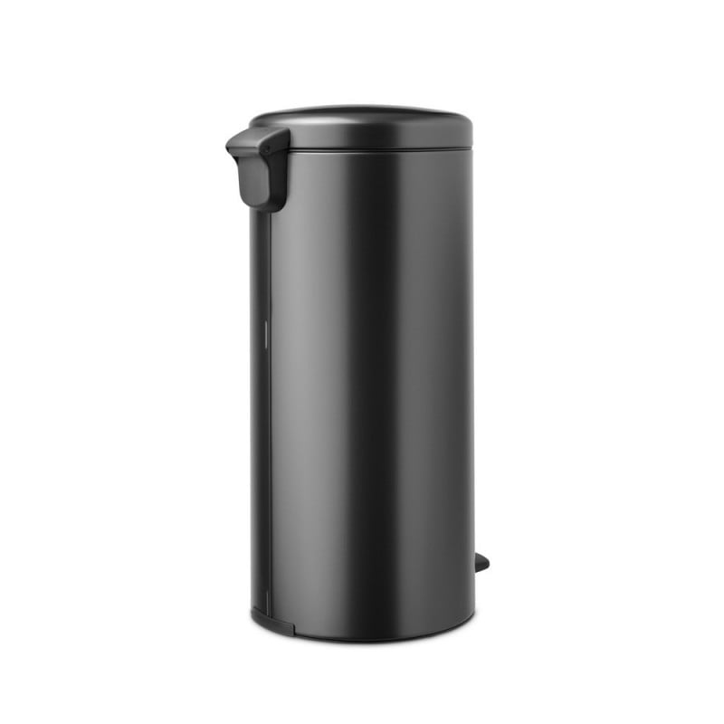 Кош за боклук с педал Brabantia NewIcon 1008850, 30 л, Леко затваряне, Противоплъзгаща основа, Тъмносив