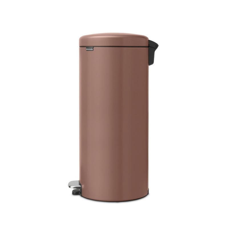 Кош за боклук с педал Brabantia NewIcon 1008853, 30 л, Леко затваряне, Противоплъзгаща основа, Сатенено покритие, Кафяв