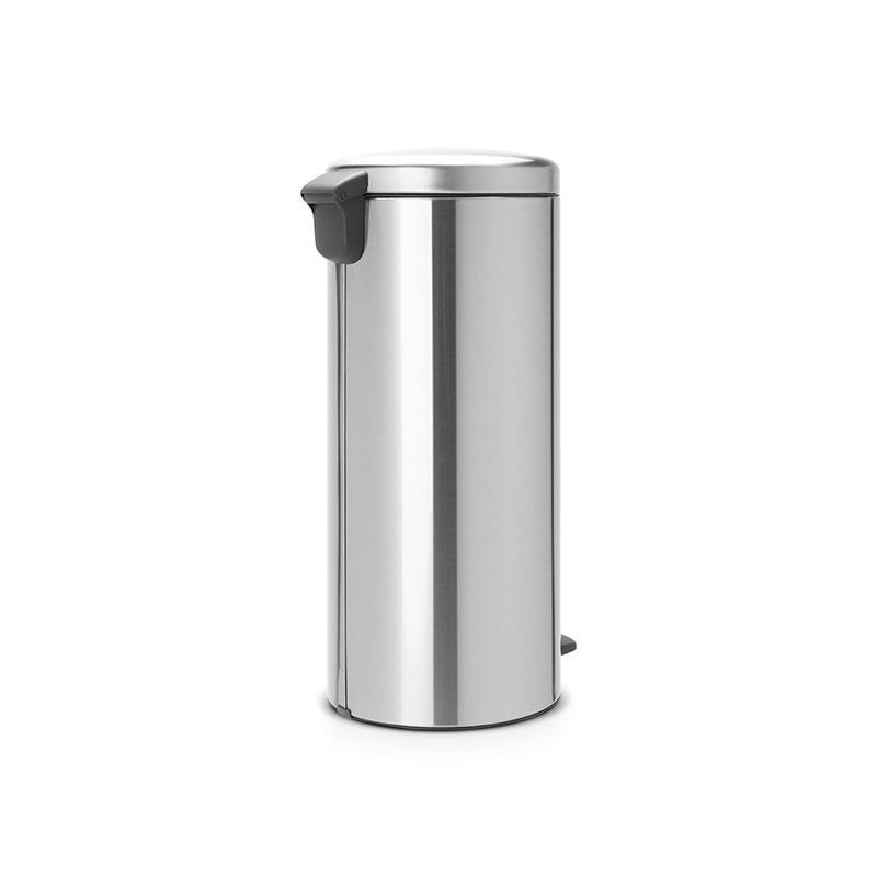 Кош за боклук с педал Brabantia NewIcon 649056, 30 л, Леко затваряне, Противоплъзгаща основа, Инокс/Мат