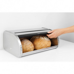 Кутия за хляб Brabantia Roll Top 646881, 16 л, 44.5х26 см, Лека и здрава конструкция, Инокс