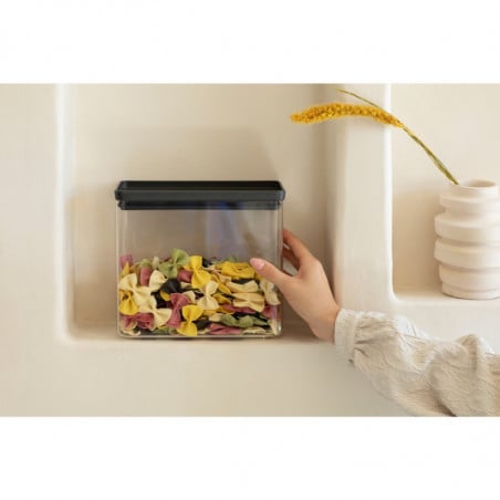 Кутия за съхранение Brabantia Tasty+ Stackable 1008875, 3.5 л, Силиконово уплътнение, Без BPA, Тъмносив