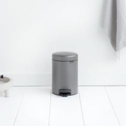 Кош за боклук с педал Brabantia NewIcon 648999, 3 л, Плавно затваряне, Противоплъзгаща основа, Сив