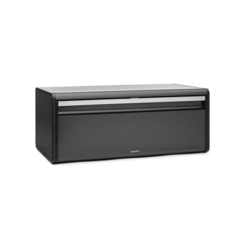 Кутия за хляб Brabantia Fall Front 1008871, 18 л, 46.5х25 см, Стенен монтаж, Тъмносив