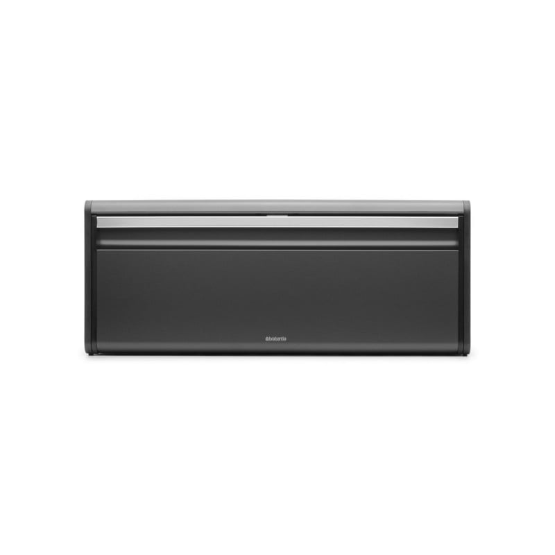 Кутия за хляб Brabantia Fall Front 1008871, 18 л, 46.5х25 см, Стенен монтаж, Тъмносив