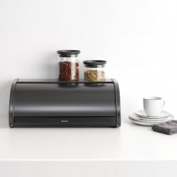 Кутия за хляб Brabantia Roll Top 1008872, 16 л, 44.5х26 см, Лека и здрава конструкция, Тъмносив