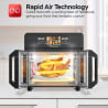 Фритюрник-фурна без мазнина TurboTronic TT-AFO240, 2600W, 23 л, 10 програми, 50-200C, Грил, LED дисплей, Таймер до 60 мин, Аксесоари, Черен