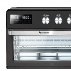 Фритюрник-фурна без мазнина TurboTronic TT-AF32DRD, 1700 W, 32 л, 25-230C, 12 програми, Грил, LED дисплей, Таймер, Аксесоари, Черен