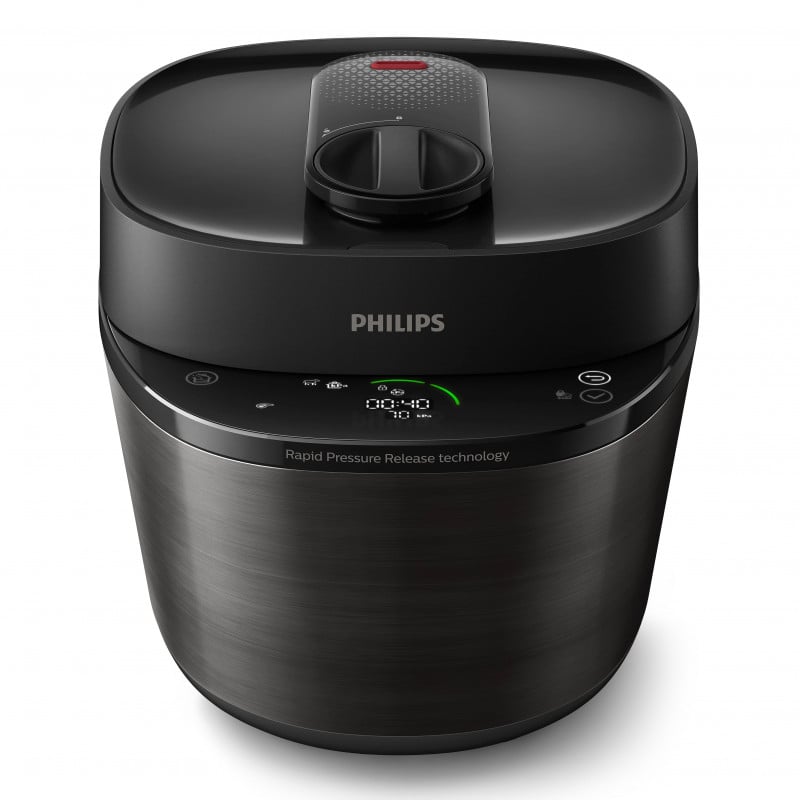 Мултикукър под нялагане Philips HD2151/40, 1000 W, 5 л, 35 програми, 18 защитни системи, LCD дисплей, Таймер, Черен