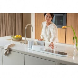 Комплект за мивка Brabantia SinkStyle 1008497, 4 части, Минерализирано покритие, Устойчив на корозия, Бял