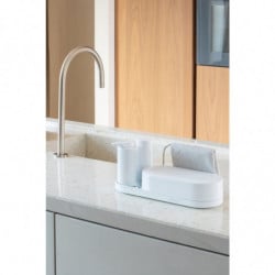 Комплект за мивка Brabantia SinkStyle 1008503, 3 части, 200 мл, Минерализирано покритие, Бял