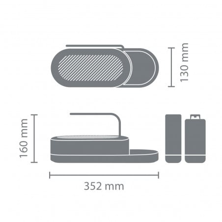 Комплект за мивка Brabantia SinkStyle 1008502, 3 части, 200 мл, Минерализирано покритие, Тъмносив