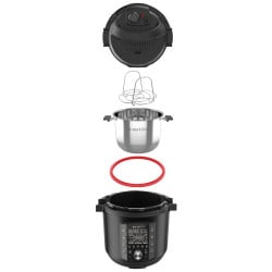 Мултикукър Instant Pot PRO 8 113005701, 1400W, 7.6 л, 28 програми, 11 Системи за безопасност, Черен