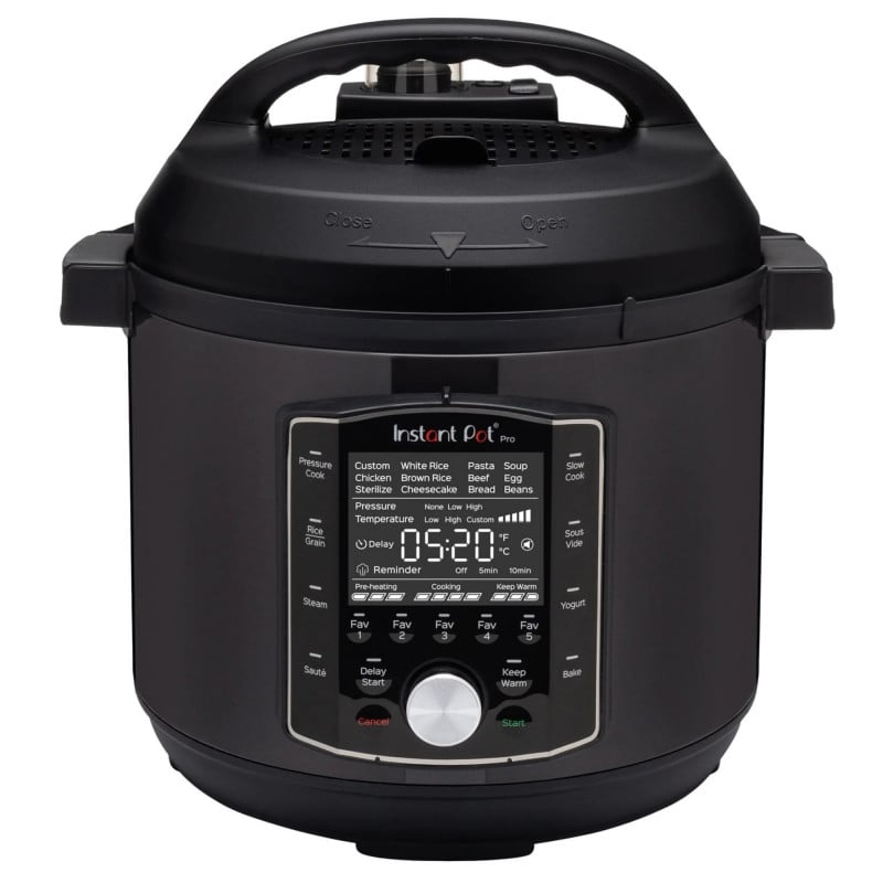 Мултикукър Instant Pot PRO 8 113005701, 1400W, 7.6 л, 28 програми, 11 Системи за безопасност, Черен