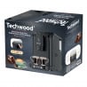 Еспресо машина Techwood TCA-1315AEX, 1350W, 15 bar, 1.5 л, 4 функции, Touch бутони, Вградена кафемелачка с 15 степени, Черен