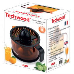 Цитрус преса Techwood TPF-56, 40W, 1 л, Стартиране чрез натискане, 2 конуса, Черен/Оранжев