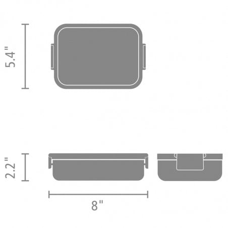 Кутия за храна Brabantia Make&Take 1006281, 1.1 л, Закопчалки, Без BPA, Тъмносив