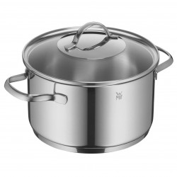 Комплект тенджери WMF Provence Plus 5, 9 части, Неръждаема стомана 18/10, Многослойно TransTherm дъно, Индукция, Сребрист