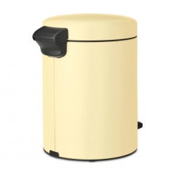 Кош за боклук с педал Brabantia NewIcon 1008840, 5 л, Леко затваряне, Противоплъзгаща основа, Жълт