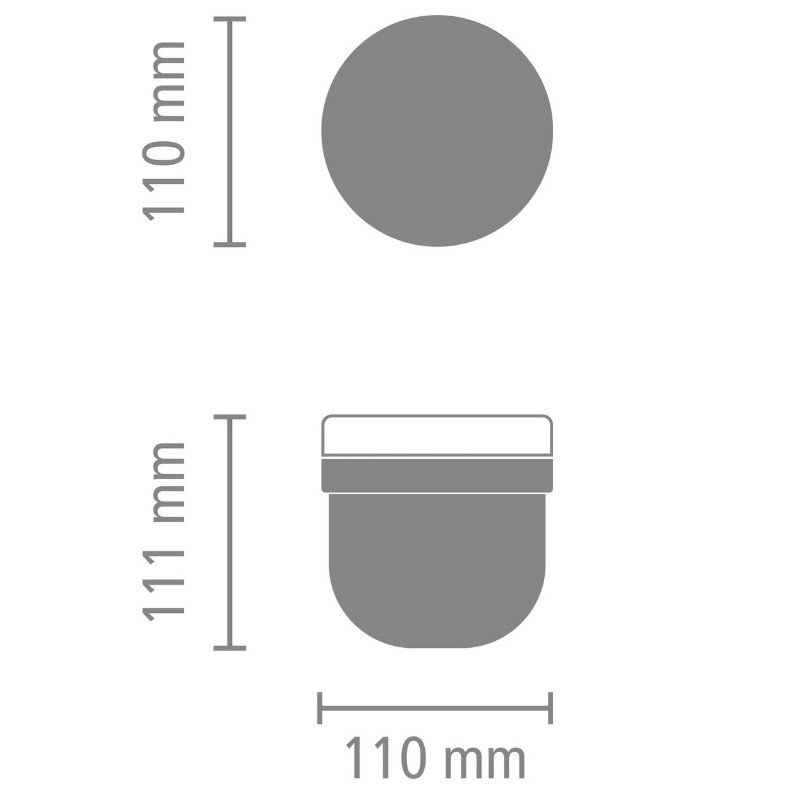 Купa за закуска Brabantia Make&Take 1006297, 500+180 мл, Винтово затваряне, Без BPA, Зелен