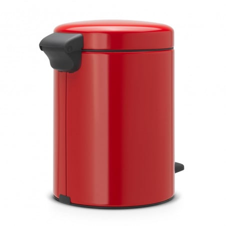 Кош за боклук с педал Brabantia NewIcon 649006, 5 л, Леко затваряне, Противоплъзгаща основа, Червен